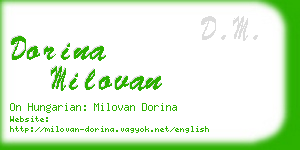 dorina milovan business card